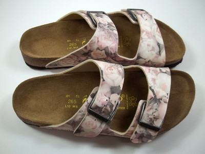 ARIZONA 41 Nar L10/M8 SILKY ROSES Pink Gray Birko-Flor HARD Papillio Birkenstock