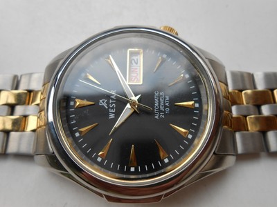 excellent vintage swiss made ss 2 tone westar 21