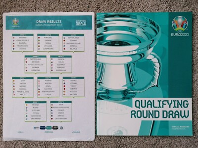 2020 European Championships - Official UEFA Draw Programme & Results Sheet 