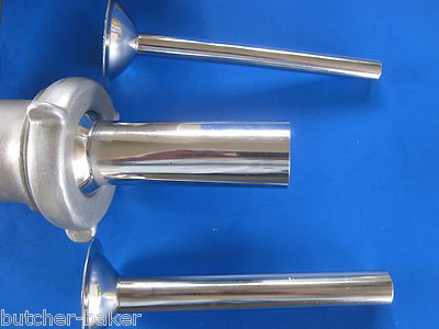 (3) Sausage Stuffer Tubes for Back to Basics & Oster meat grinder Stainless