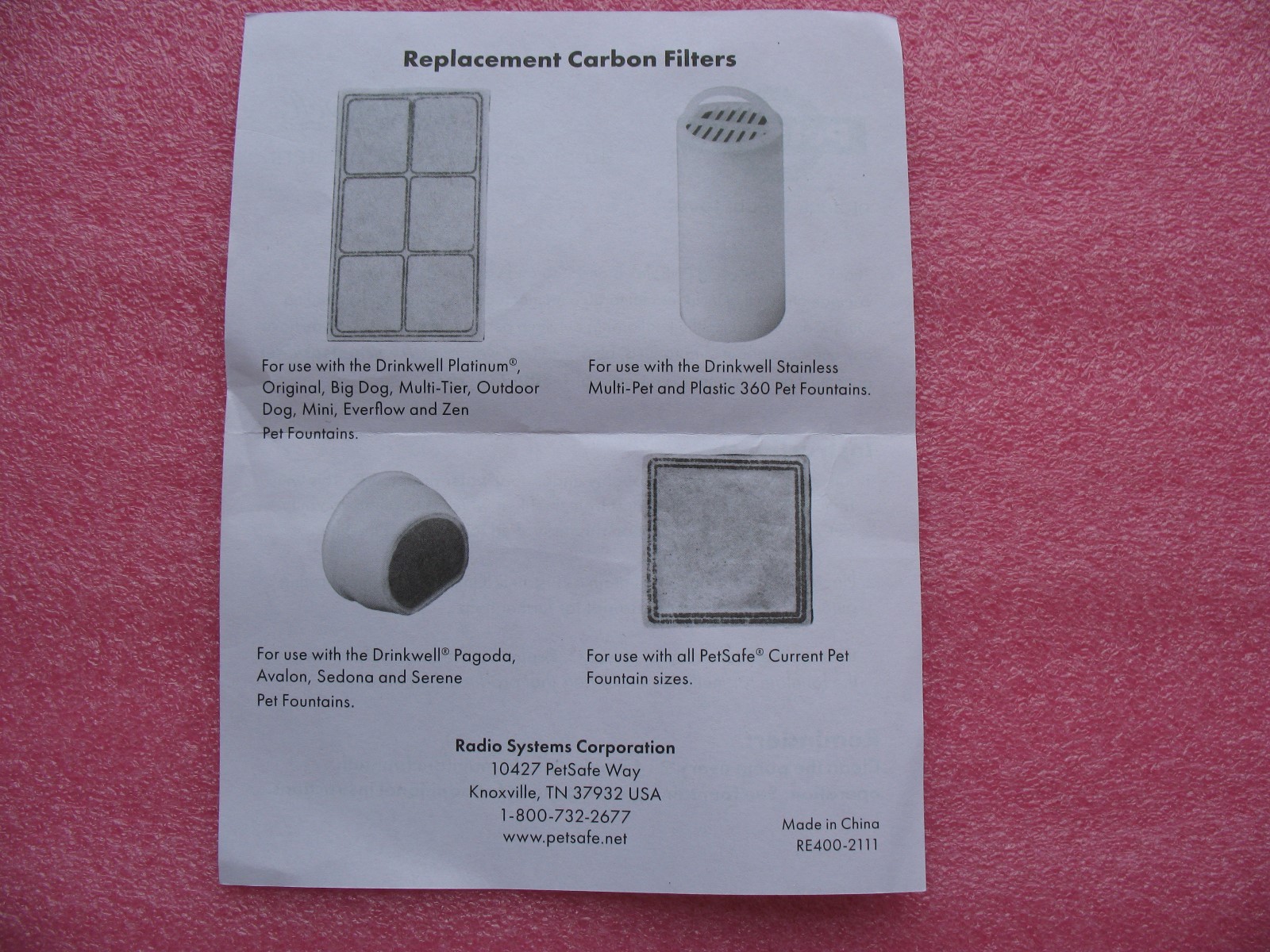 8 PETSAFE DRINKWELL PREMIUM CARBON REPLACEMENT FILTERS, DOG/CAT WATER FOUNTAINS