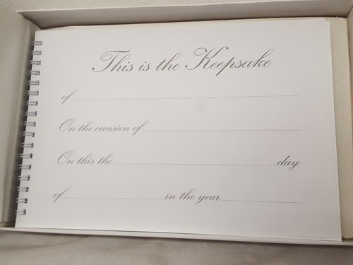 Lillian Rose Guest Book Off White Sash With Rhinestone & Gold Clasp In Box