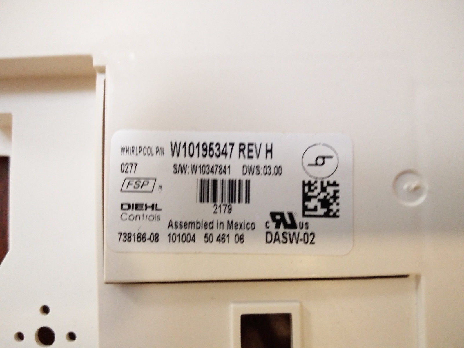 TESTED KITCHENAID Dishwasher  Control Mother Board PART#  W10195347 WPW10380685