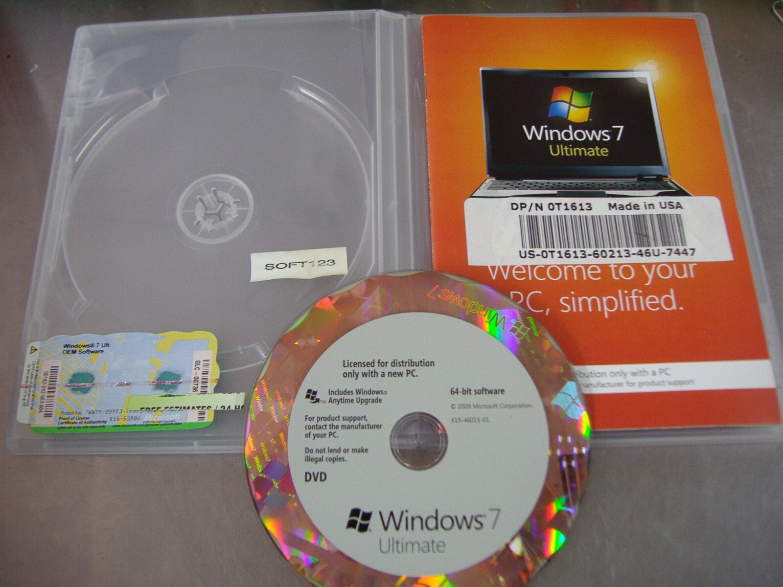 MS Microsoft Windows 7 Ultimate 64 bit x64 DVD Full English MS Microsoft Windows 7 Ultimate 64 bit x64 DVD Full English