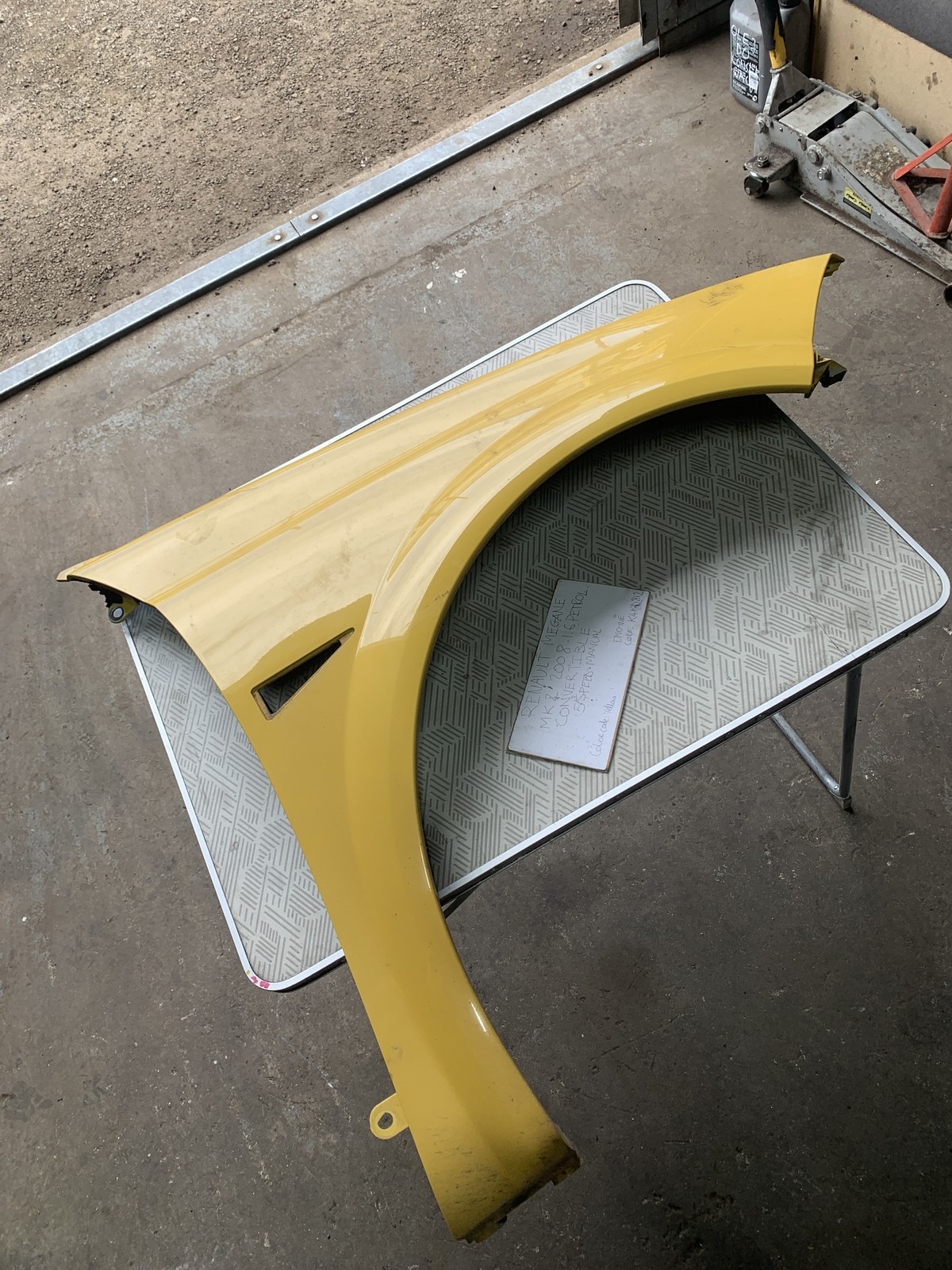 Renault Megane Mk2 2008 1.6P Convertible Yellow O/S Front Wing Fender Panel