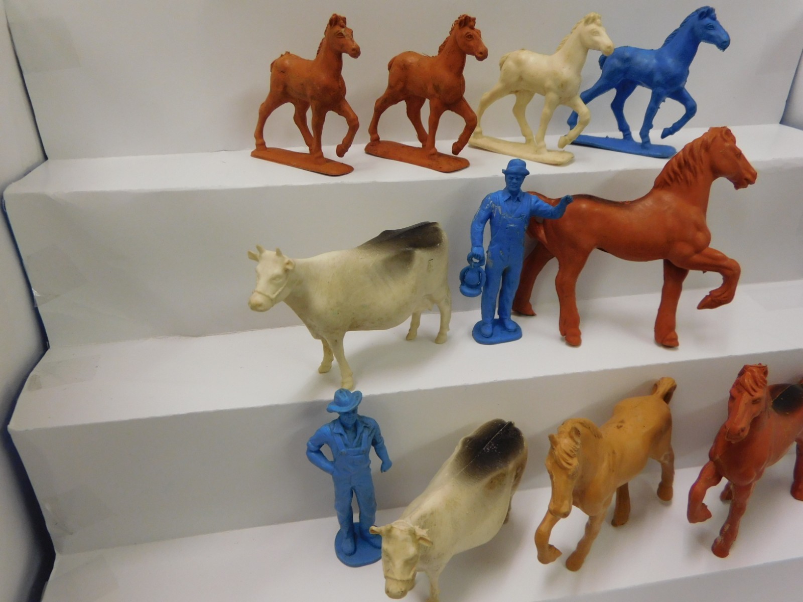 Auburn Toy Company Vinyl Farmers Animals Playset Figures