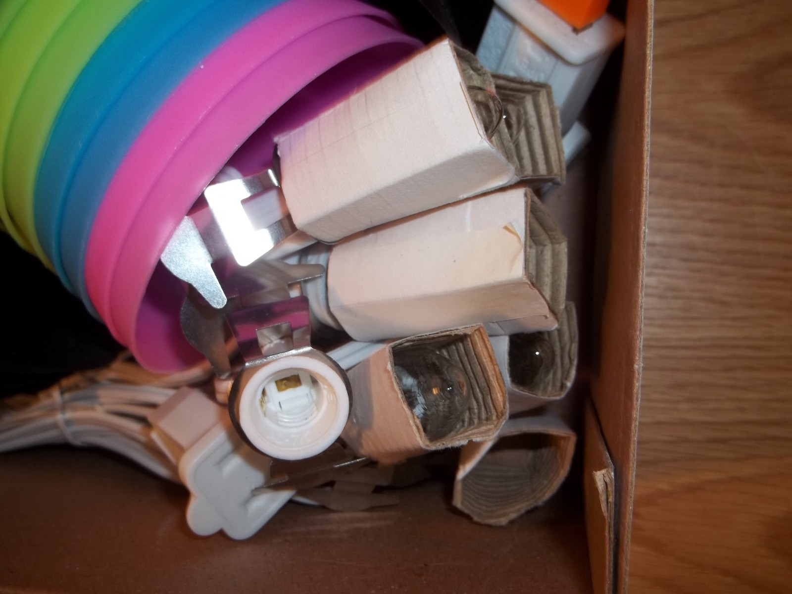 Vtg Unused 7 Patio Party Coach Lights Retro Lantern Camper String In Box