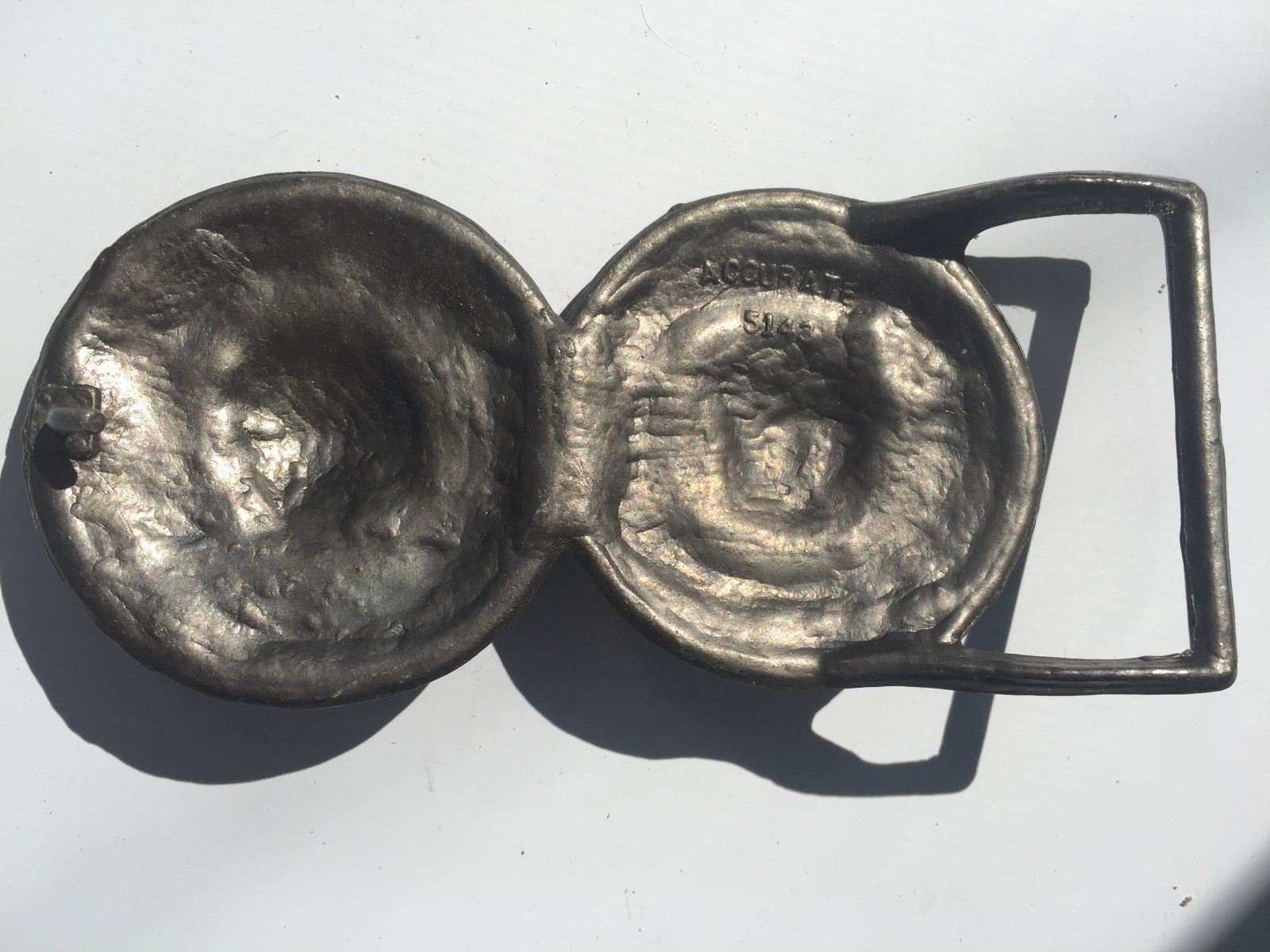 VINTAGE 1970s SHIELD ACCURATE 5143 BELT BUCKLE