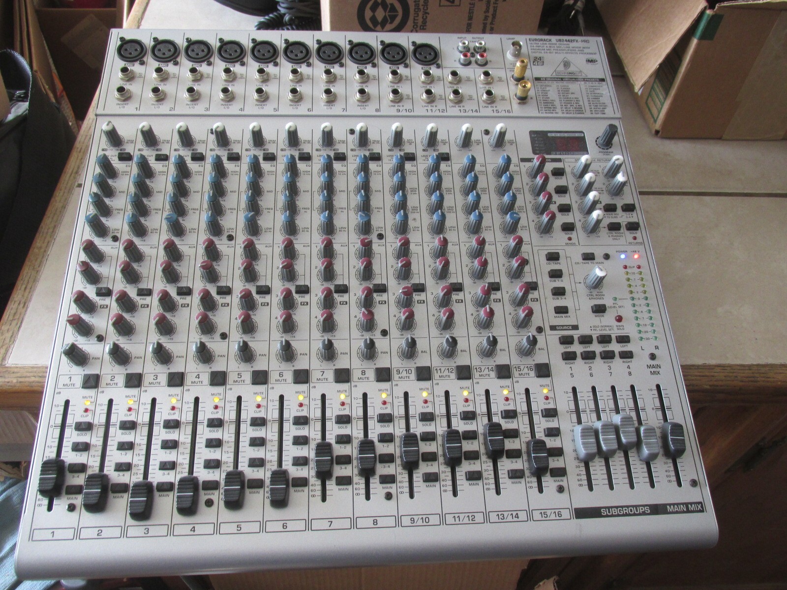 Behringer Eurorack UB2442Fx-Pro 24 Input Audio Mixer | eBay