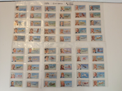 Carreras Airmen & Airwomen 1936 Over 50 Cigarette Cards Planes & Airships