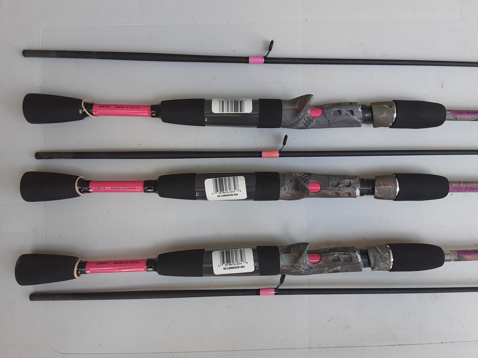 style lot 3 New Zebco 33 Camo Casting 6' foot Rods Medium Action