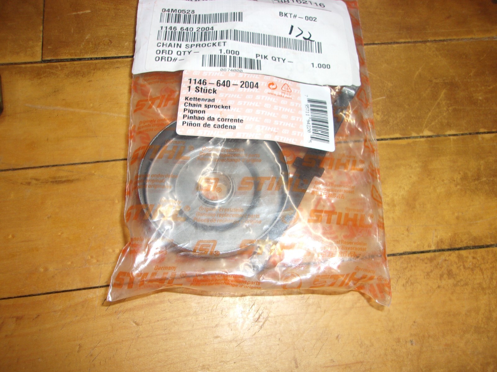 Stihl OEM Spur Sprocket 1/4" Picco 8T MS150TC MS 150 151  1146-640-2004 #GM-N6A4