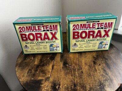 Lot Of 2 Vintage 20 Mule Team Borax Cleaner 1 Sealed  1 65% 2003 Soap Detergent