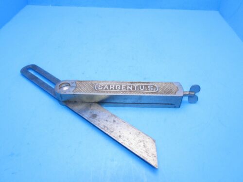8" metal T bevel angle gauge square marked SARGENT US & w/ Disston & Sons patent