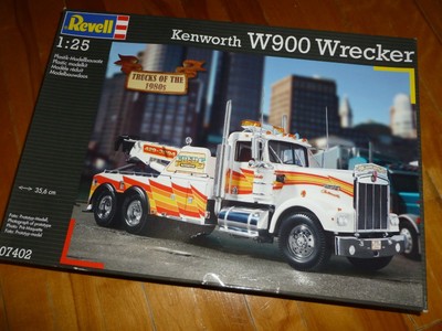 KENWORTH KW WRECKER W900 FREDS TOWING TRUCK REVELL GERMANY 1/25 MODEL KIT F/S