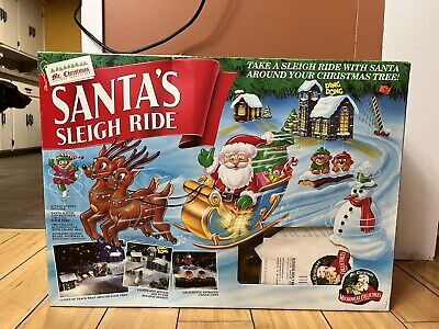 Vintage 1993 Mr Christmas Santa's Sleigh Ride Complete Train Set