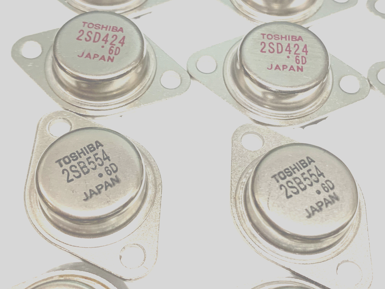 4 Pairs | Toshiba 2SB554 + 2SD424 PNP + NPN Transistors | FREE US Shipping