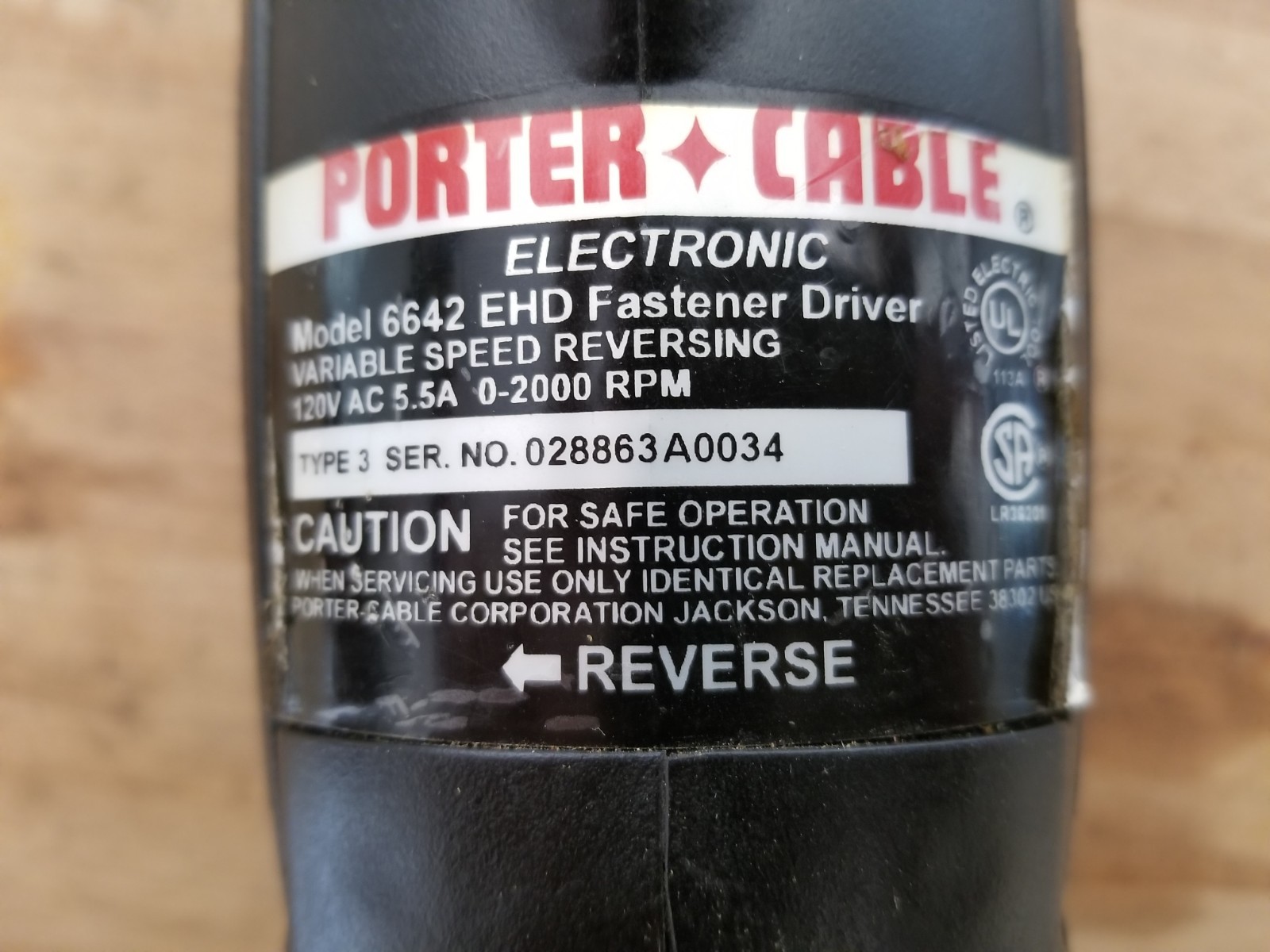 Porter Cable Screwdriver 6642 EHD Fastener Nut Driver, Depth Sensing, Nut setter