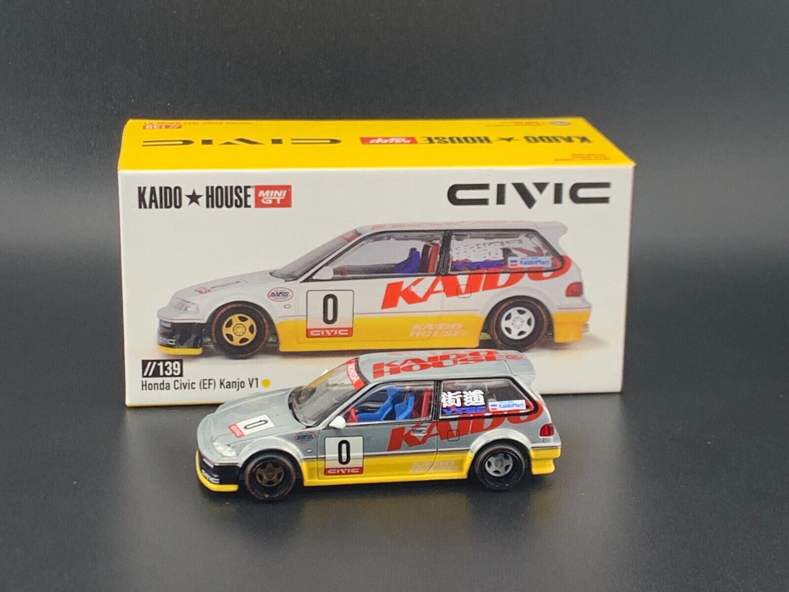 Kaido House x Mini GT Honda Civic (EF) Kanjo V1 #139 1/64 Kaido House x Mini GT Honda Civic (EF) Kanjo V1 #139 1/64