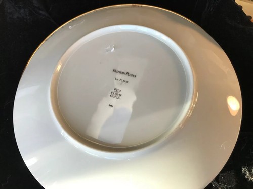 Art Deco Fitz And Floyd Guild La Fleur 6 Fashion Plates