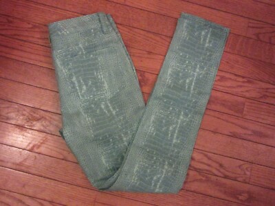 *NEW* C. WONDER GREEN ALLIGATOR / CROCODILE PRINT STRETCH SKINNY JEANS~27