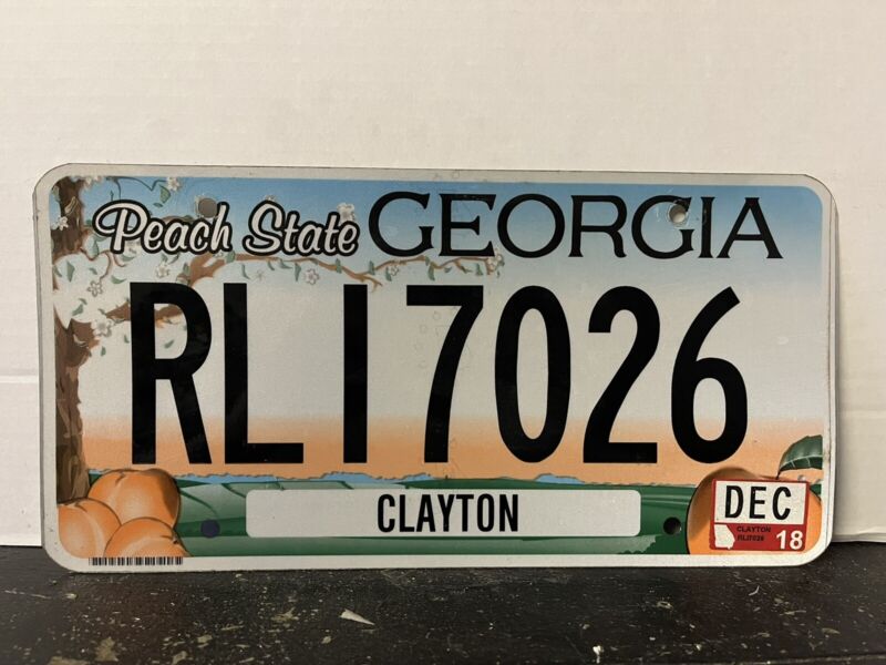 2018 Georgia License Plate ~ Clayton County