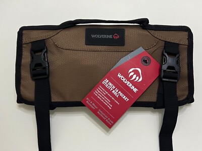 WOLVERINE 28'' 16 Pocket Utility Roll | Durable Nailhead Nylon, Adjustable Straps