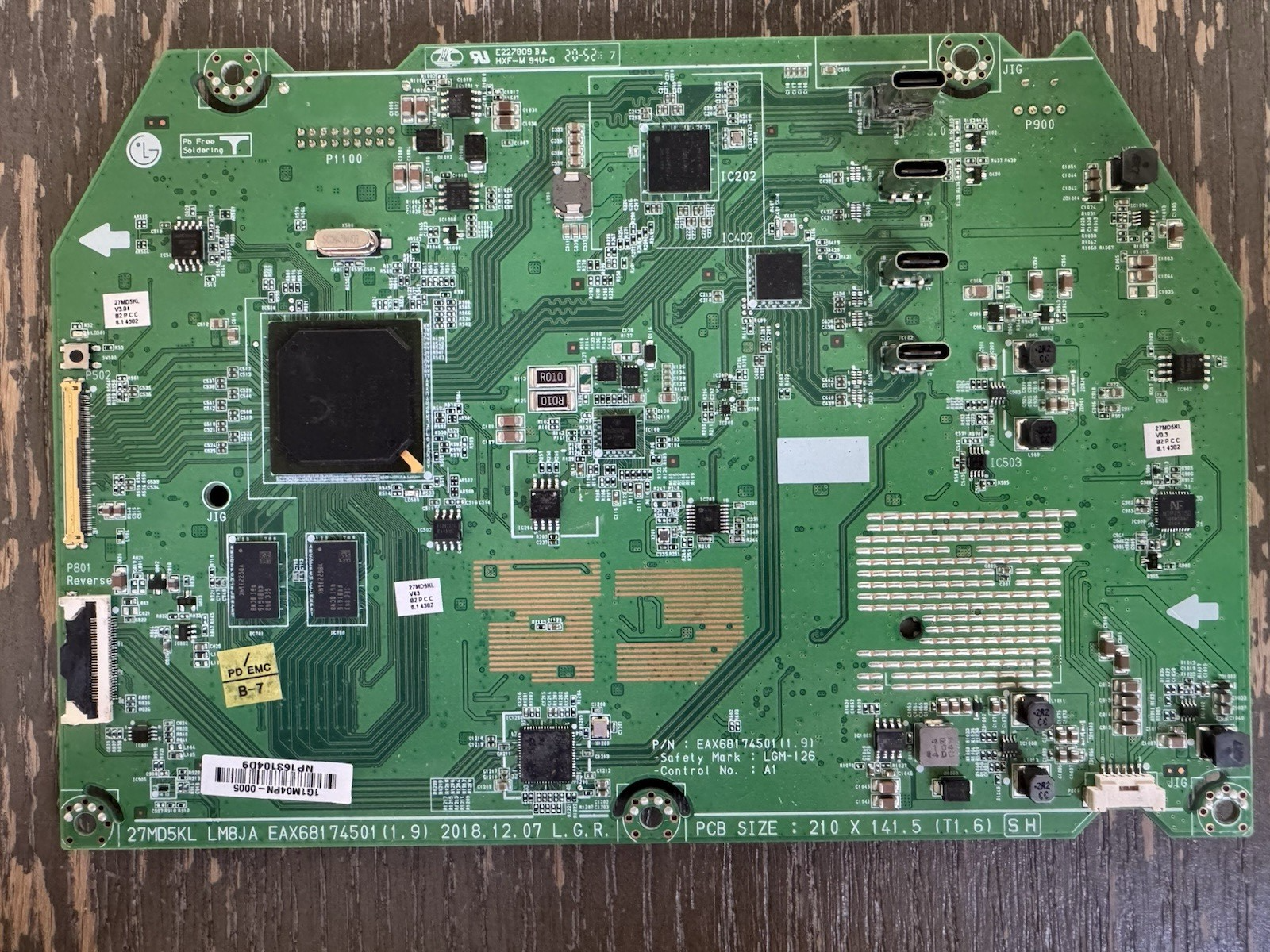 LG UltraFine 5K 27MD5KL-B Main Board EAX68174501 EBU64783102