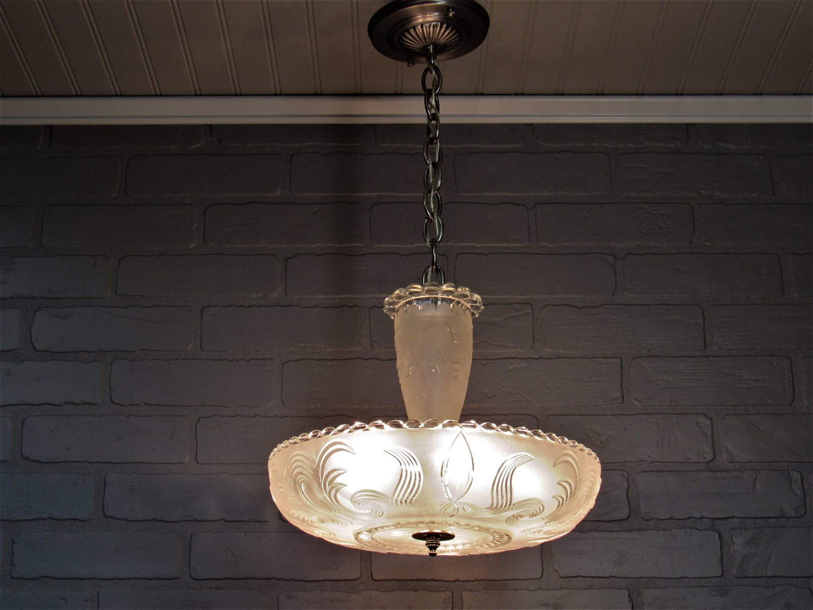 Vintage Antique Art Deco Chandelier Ceiling Light 20