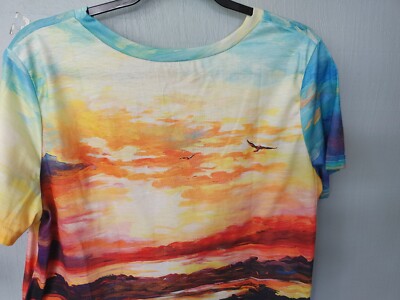 XXL (14) Short Sleeve Soft Lightweight Polyester  T-Shirt Top Sunshine  Design