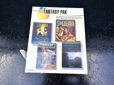 Fantasy Pak Seven Cities Sherlock Holmes Ultima VII Starflight  PC Game Big Box