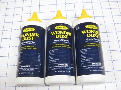 Farnam Wonder Dust, Wound Power, For Horses & Show Stock, 4 oz. Three Pack