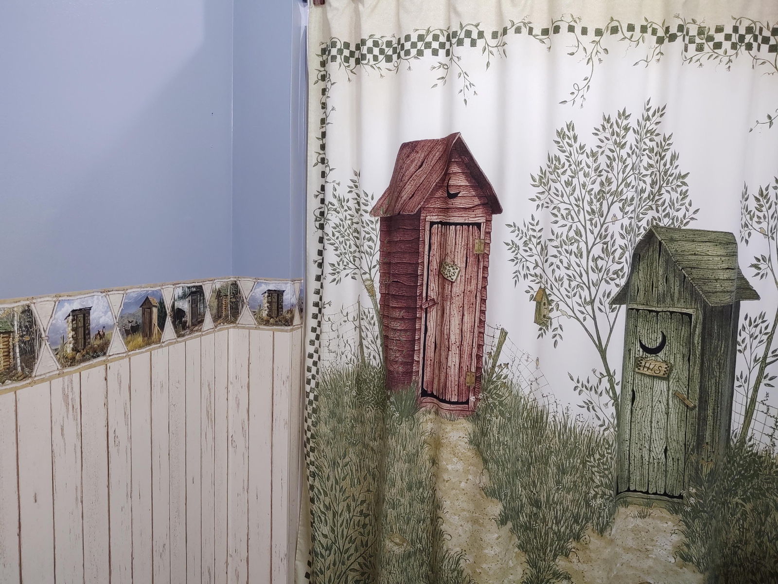 RUSTIC OUTHOUSES COUNTRY Wallpaper Border 6 " 768869442378 | eBay