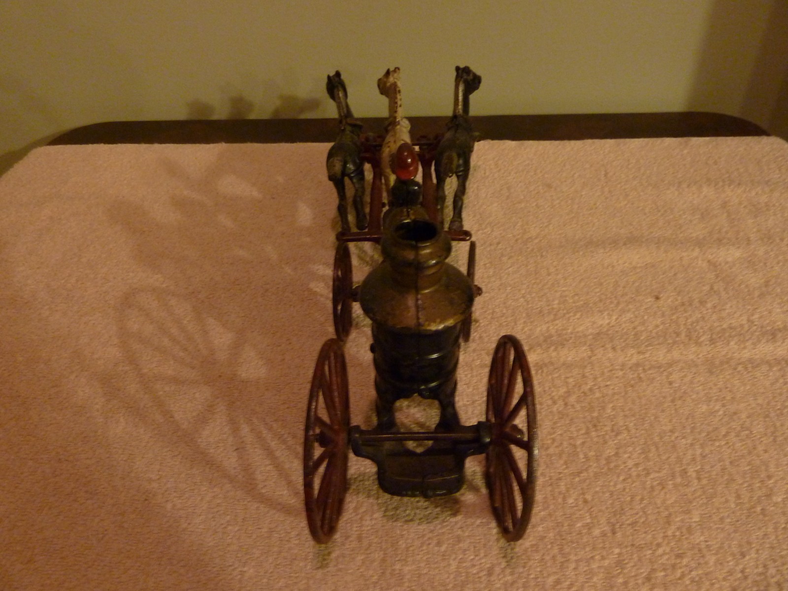 Kenton Medium Fire Engine With 3 Galloping Horses Circa 1910-20