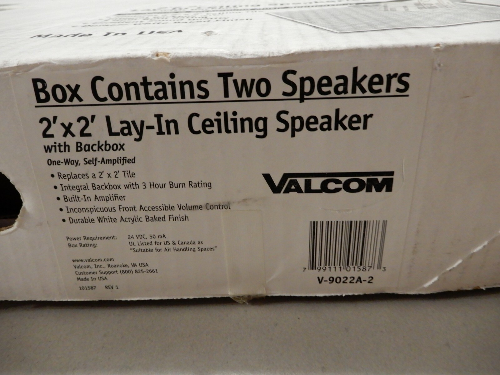 Valcom VC-V-9022A-2 Lay-In 2 Pack Ceiling Speaker + Backbox