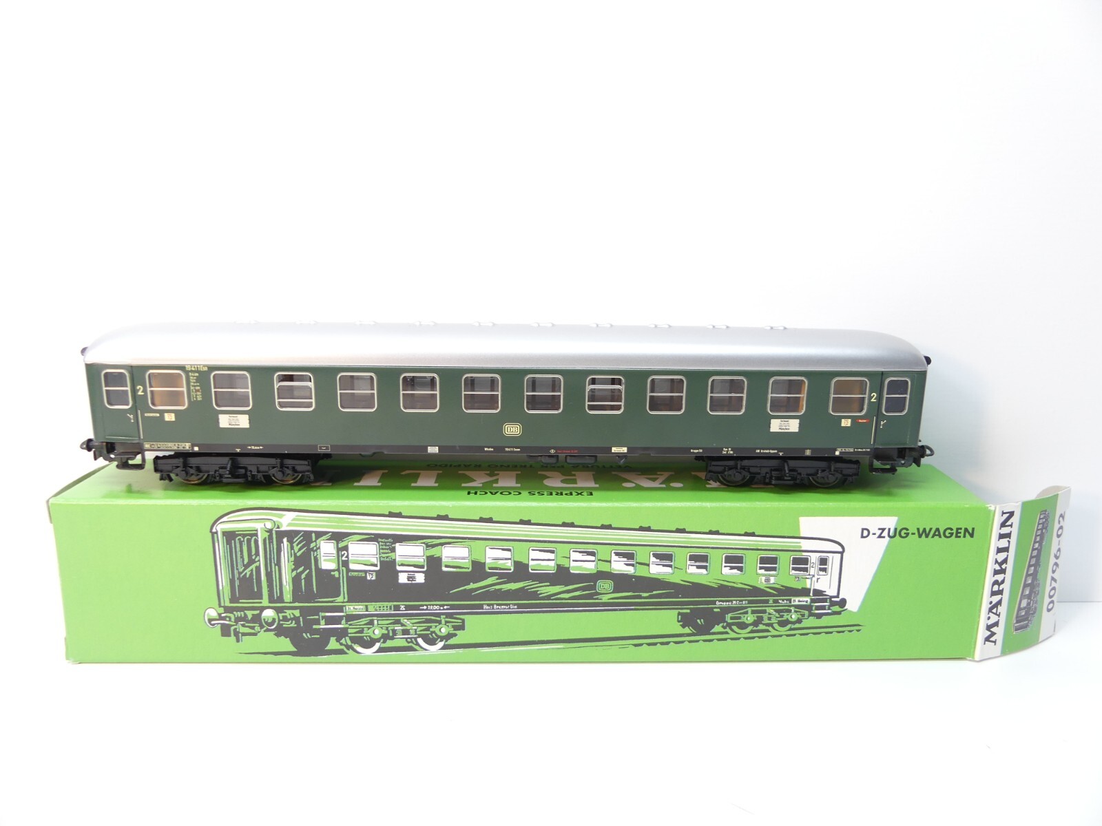 Märklin H0 00796-02 D-Zug-Wagen, 2.Kl. DB, AC, NEU in OVP