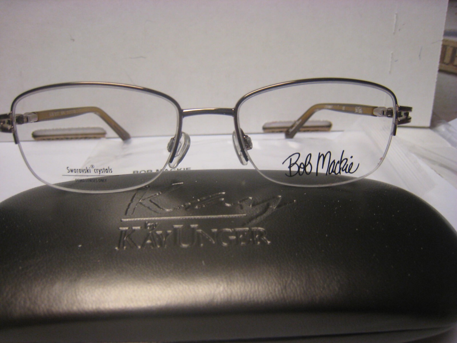 New Bob Mackie B107 Eyeglasses Swarovski Crystals 51-17-135