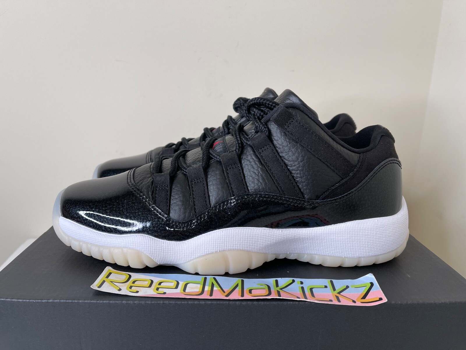 Nike Air Jordan 11 XI Retro Low 72-10 Black Gym Red 2022 GS