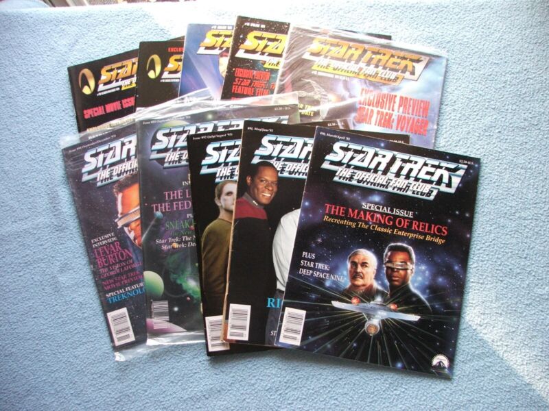 Lot of 10 Star Trek the Official Fan Club Magazine #90-99