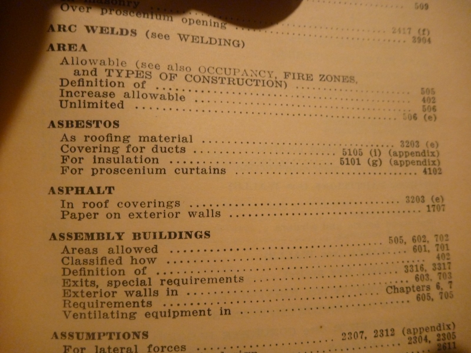 Uniform Building Code 1955 Edition ASBESTOS Roofing & Ducts Proscenium Curtains