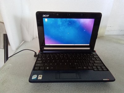 Acer Aspire One ZG5 Laptop 1.6GHz CPU 60GB HDD 1.5GB RAM Lubuntu 18.04 32-bit