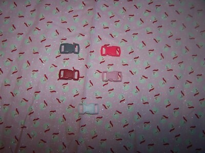 Wet Nose Designs CAT or KITTEN COLLAR COLOR BUCKLE Snazzy Santa Pink Christmas