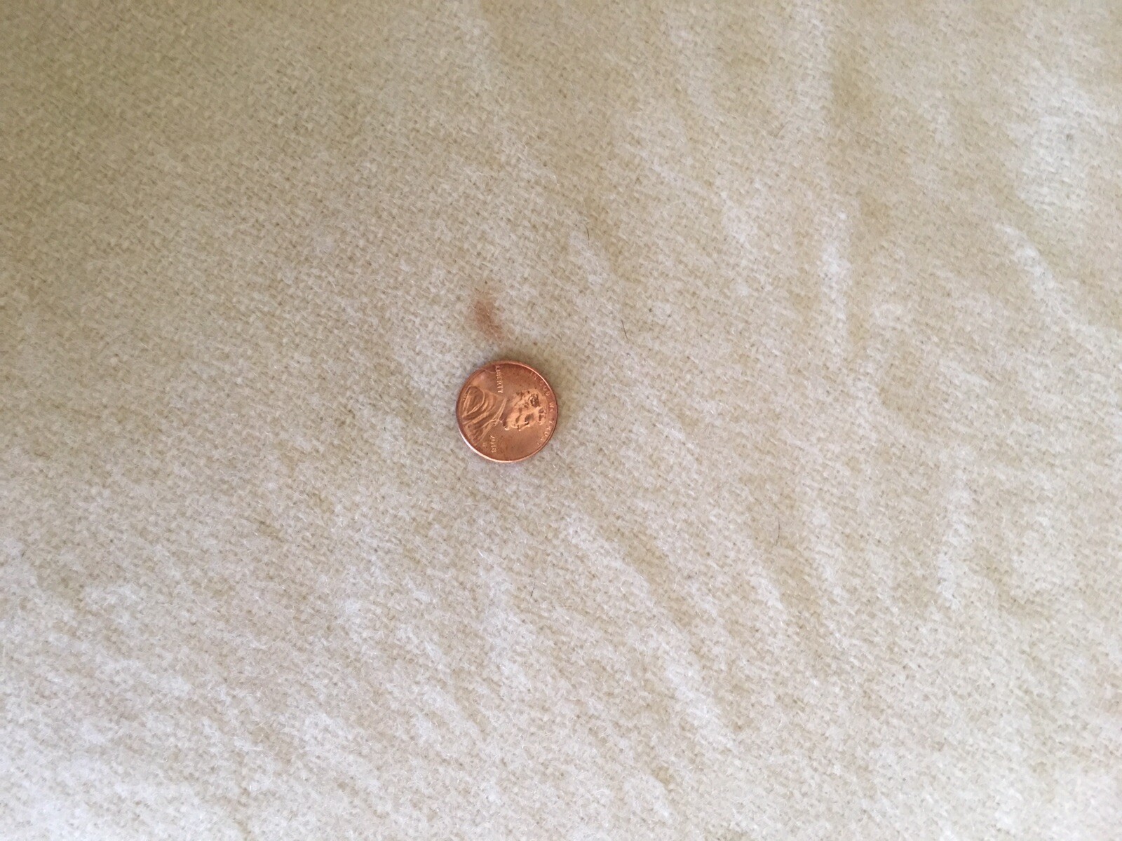 Large Bone White Colored Fabriault Woolen Mills Blanket 100% Virgin Wool 87