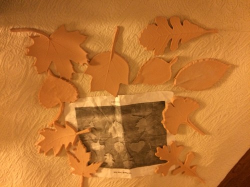 Art Printmaking Rubber Leaf  Set Of 10 Realistic Leaves New