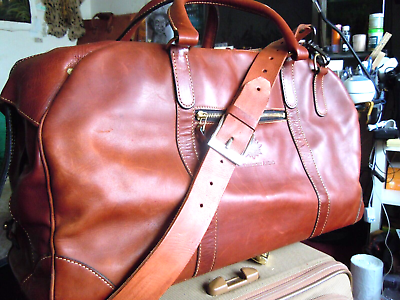 Ebay leather cheap duffle bag