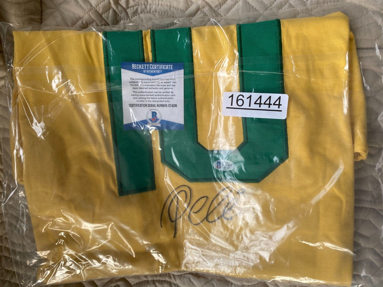 Pele Signed Athleta CBD Brazil Jersey BAS 1962 World Cup Pele Signed Athleta CBD Brazil Jersey BAS 1962 World Cup