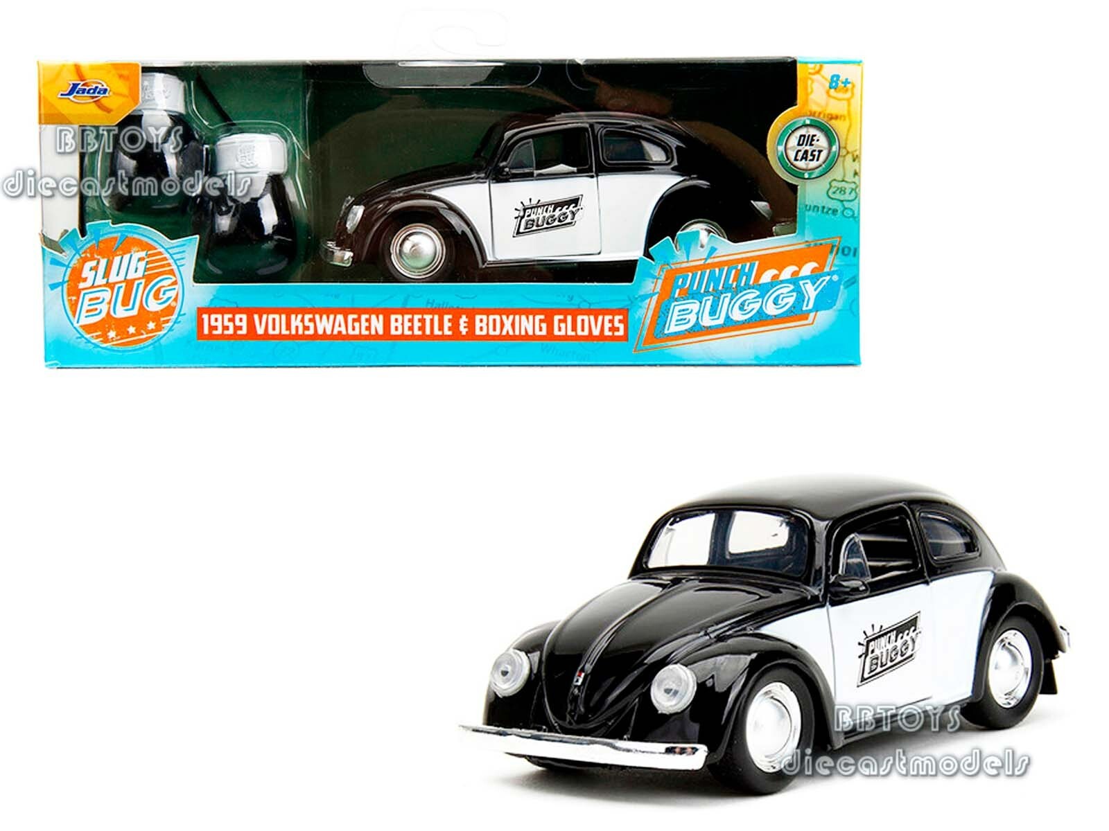 1959 VOLKSWAGEN BEETLE BLACK & BOXING GLOVES ACCESSORY 1/32