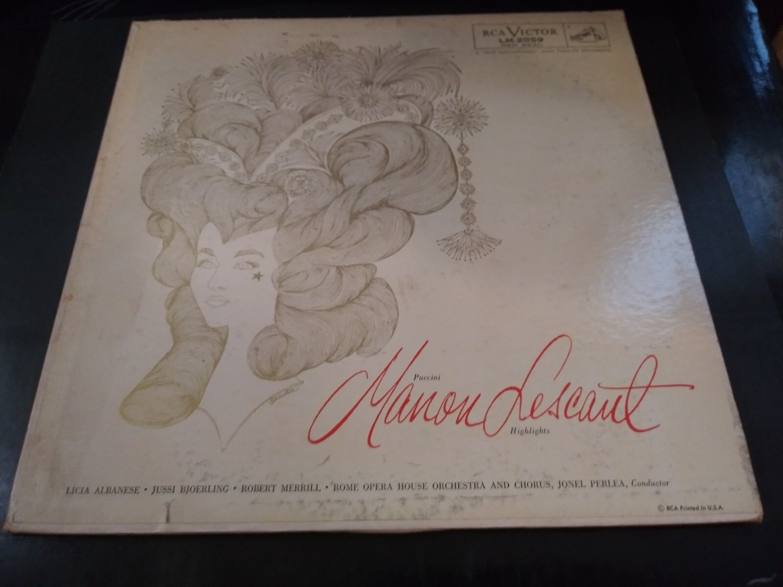 Puccini: Manon Lescaut Highlights VG Original Mono RCA