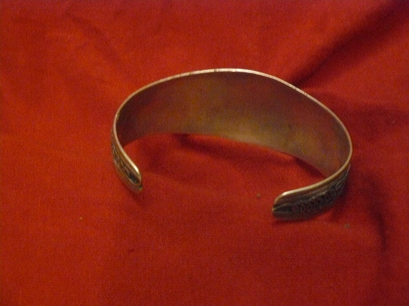 antique EARLY 1900's STERLING FILIGREE CUFF 1 3/16 wide AT TOP