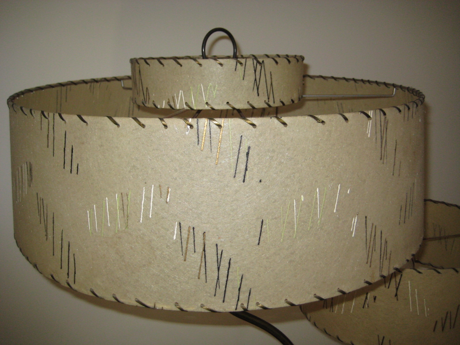 VINTAGE MACHINE AGE  EAMES  BRASS AND BLACK INDUSTRIAL LAMP